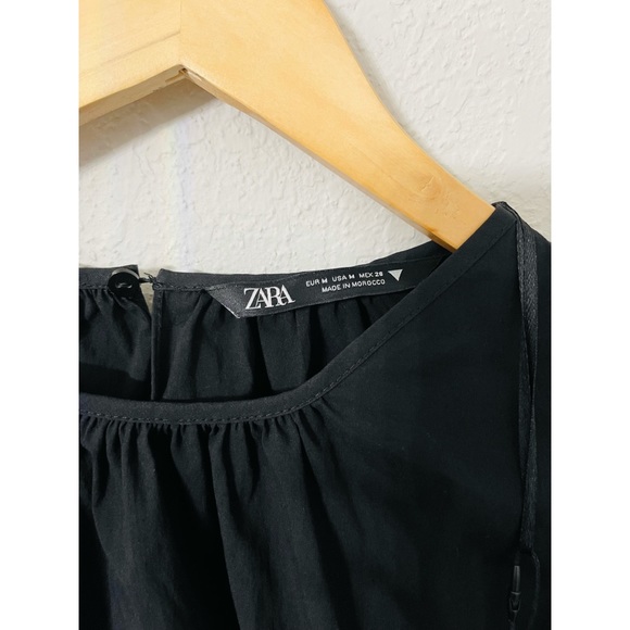 ZARA Puff Black Dress - Picture 5 of 8